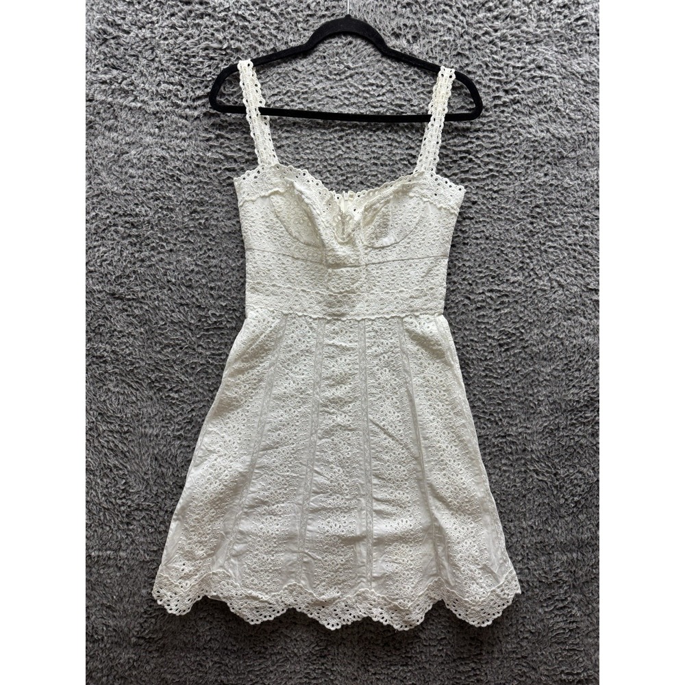 Collette Dannigan Lace Corset Mini Dress Size S Lined Smocked 1/102 Dresses Made